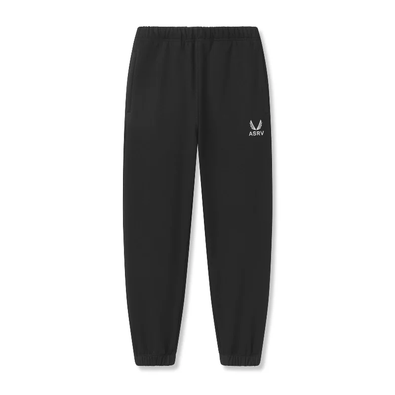 0655. Tech-Terry™ Oversized Sweats - Black ""Emblem""