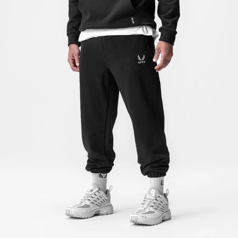 0655. Tech-Terry™ Oversized Sweats - Black ""Emblem""