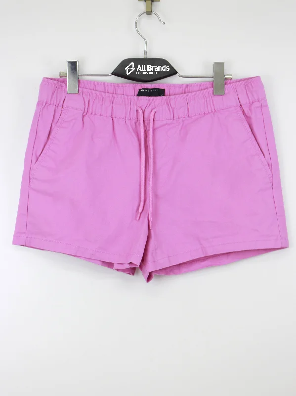 Men's Plain Solid Mini Pull On Short,Pink