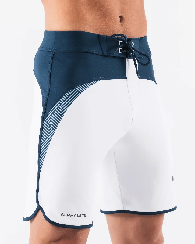 Crescent Boardshort - White Navy