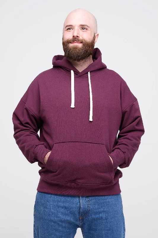 Men's Hooded Sweatshirt - Plum