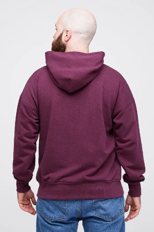 Men's Hooded Sweatshirt - Plum