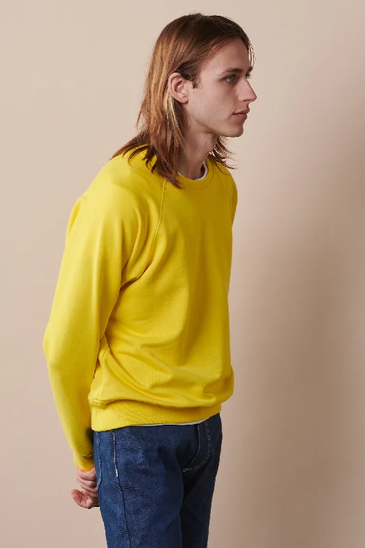 Men's Raglan Sweatshirt - Canary Yellow