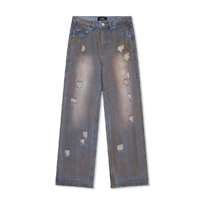 Ripped Jeans Streetwear Y2k Men's Distressed Vintage Denim Pants