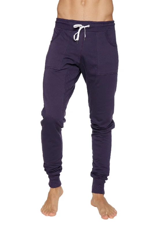 Long Cuffed Jogger & Yoga Sweat Pants (Eggplant)