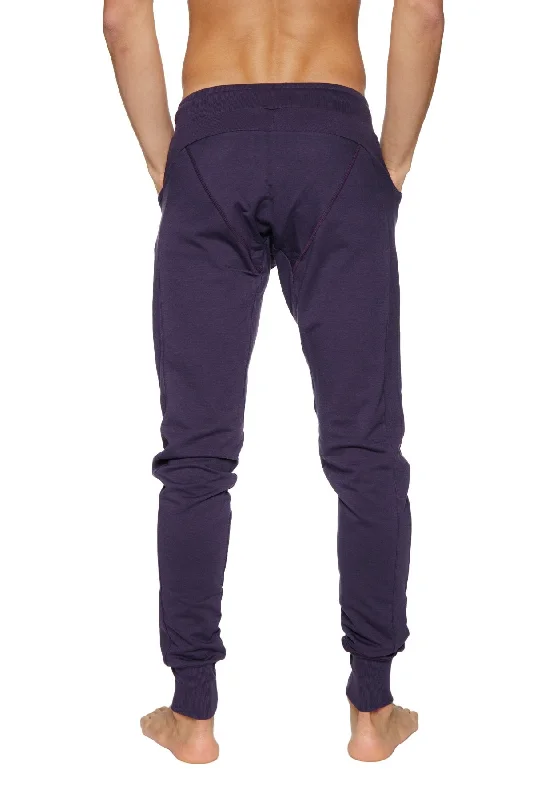 Long Cuffed Jogger & Yoga Sweat Pants (Eggplant)