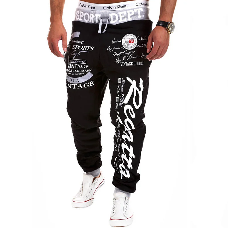 Men's Pants Sportswear Sweatpants Hip Hop Joggers Cargo Pants Casual Slim Fit Gym Printed Trousers Streetwear Pantalones Hombre