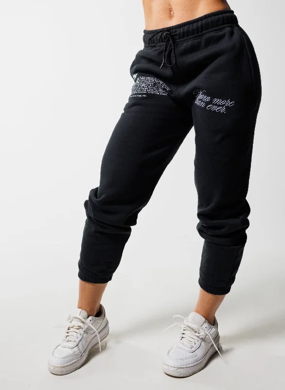 MORE THAN EVER CHAMP JOGGERS - BLACK