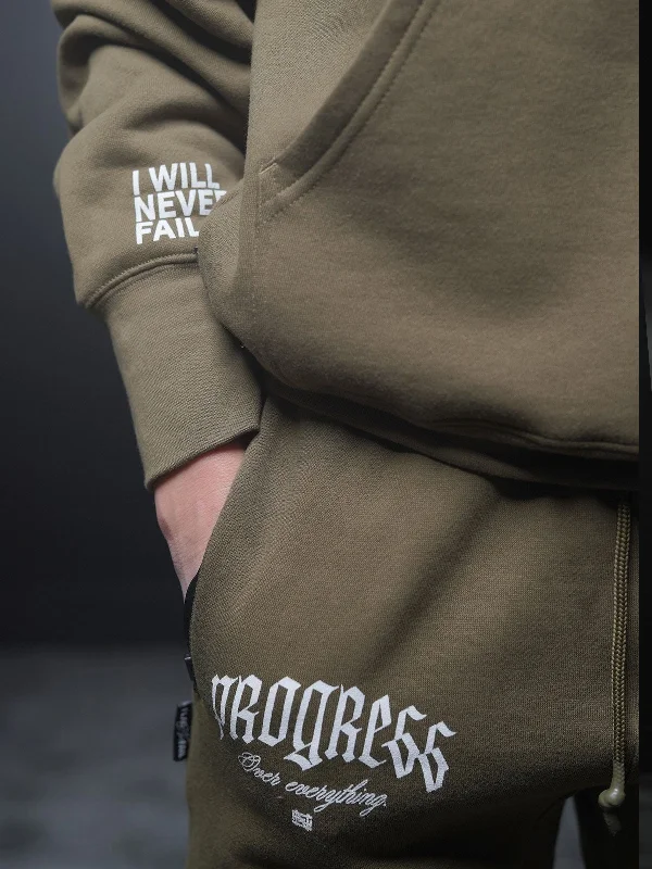 PROGRESS FITTED JOGGER- OLIVE