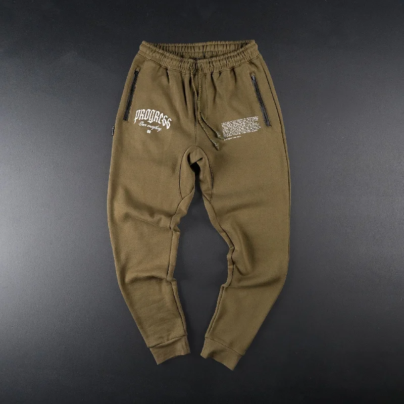 PROGRESS FITTED JOGGER- OLIVE