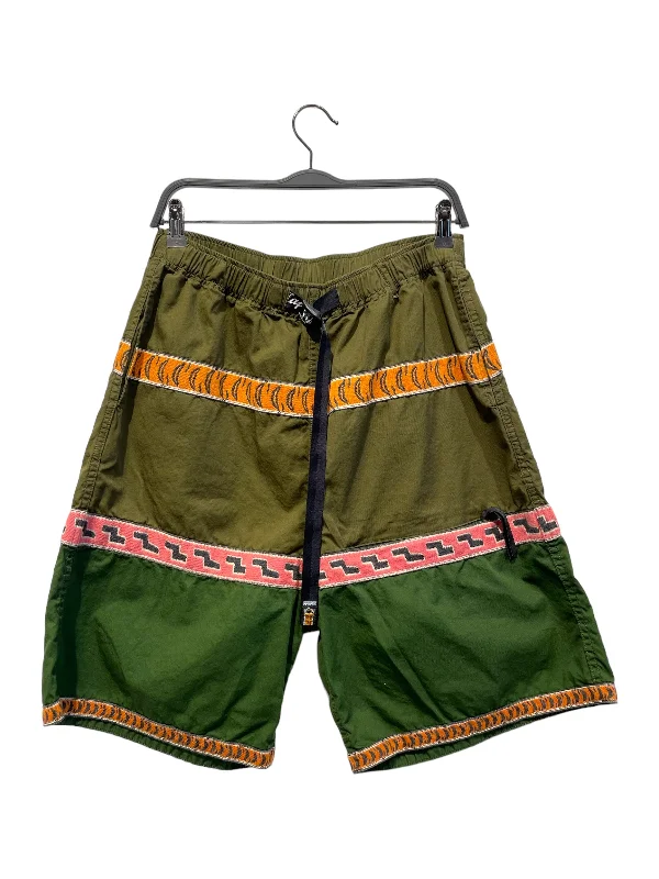 KAPITAL/Shorts/XL/Cotton/GRN/Animal Pattern/Pattern taping, buckle closur