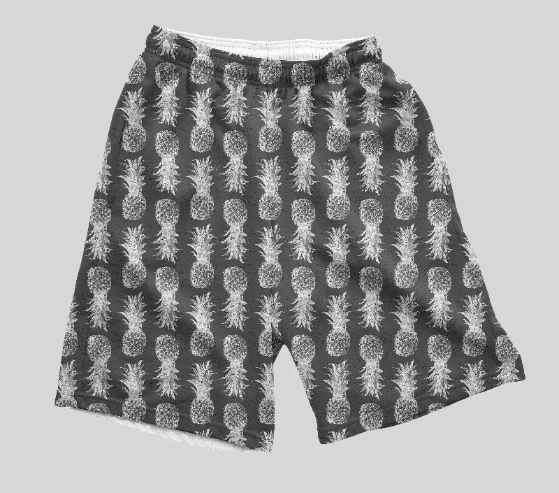 Black and White Pineapple Shorts