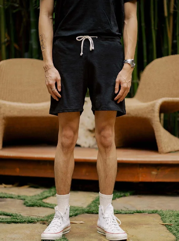 Men's Organic Lounge Shorts - Black