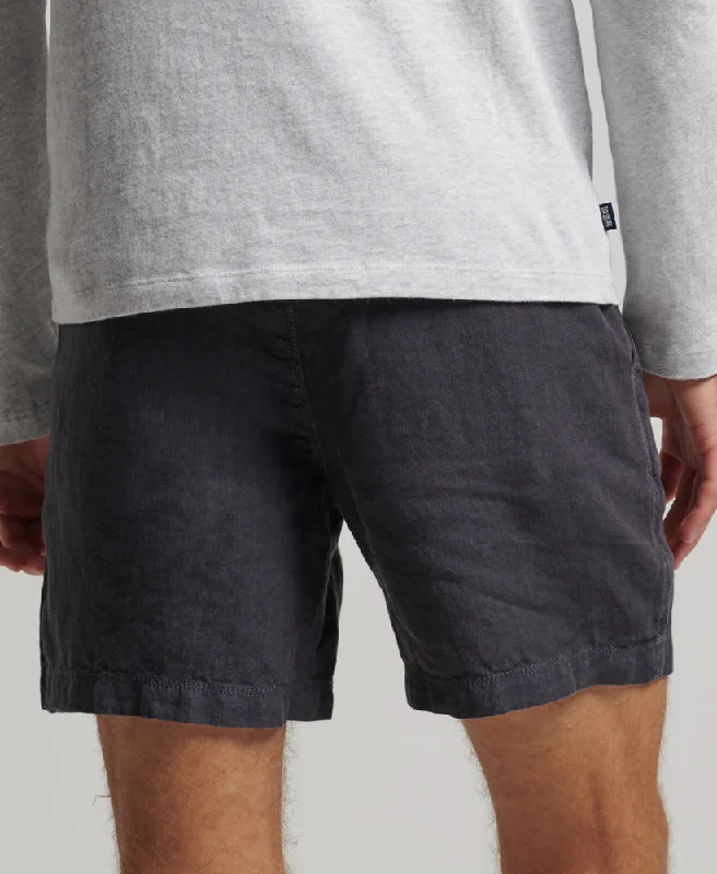 Studios Overdyed Linen Shorts | Blue Graphite