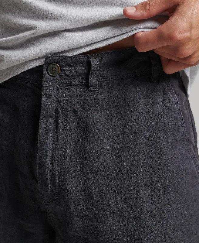 Studios Overdyed Linen Shorts | Blue Graphite