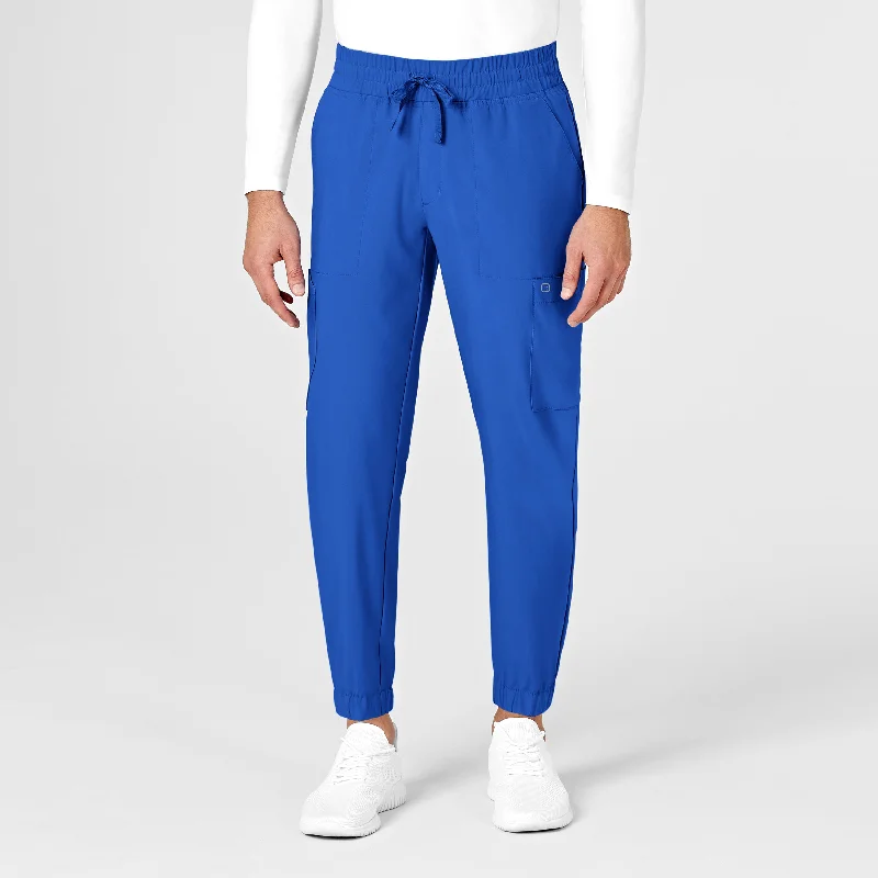 W123 Men's Cargo Jogger Scrub Pant - Royal