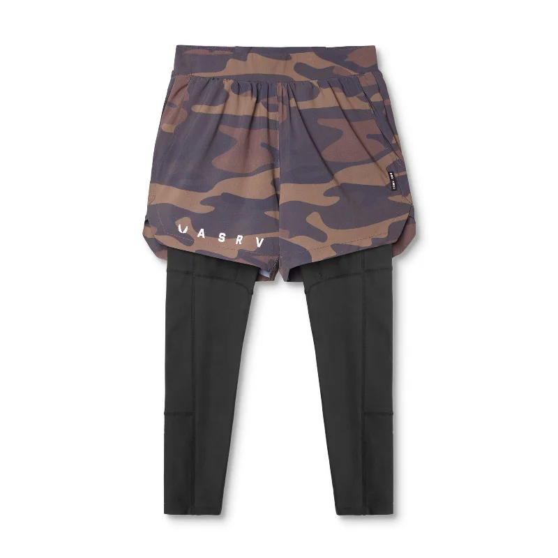 0561. Ultralight 2-in-1 Legging Short - Rust Camo