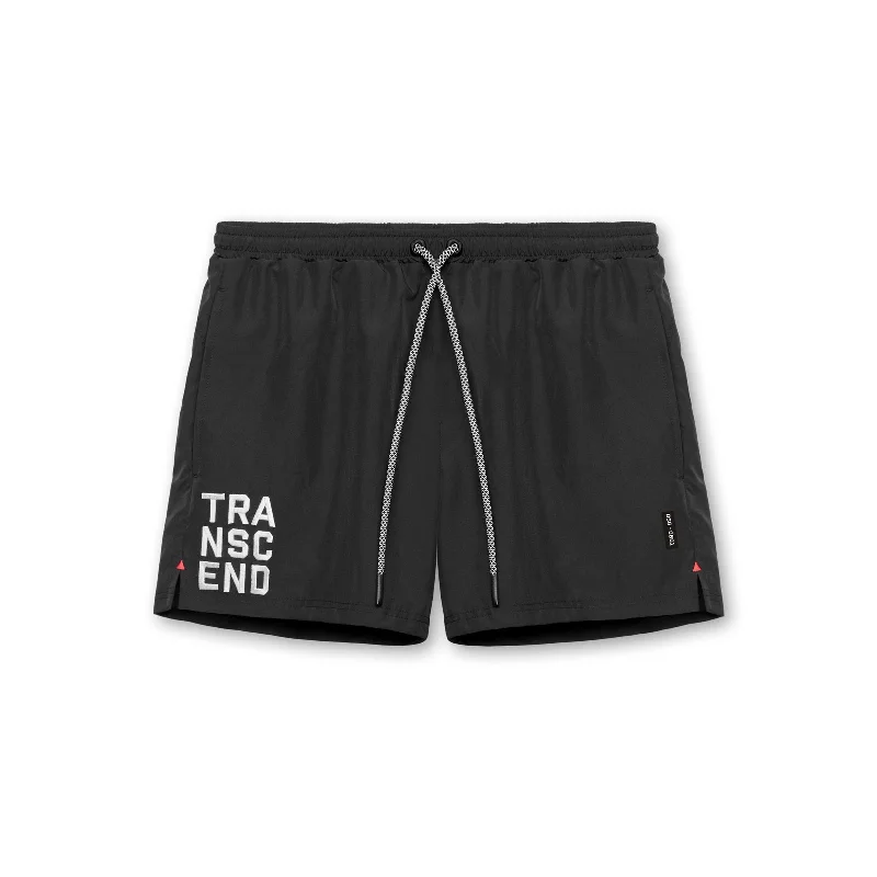 0601. Vintage 5"" Training Short - Black ""Transcend""