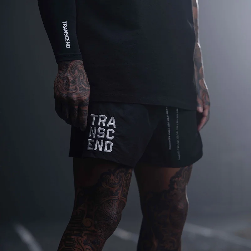 0601. Vintage 5"" Training Short - Black ""Transcend""