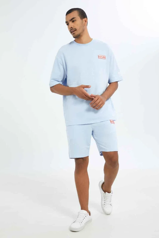 Men Blue Loungewear Short