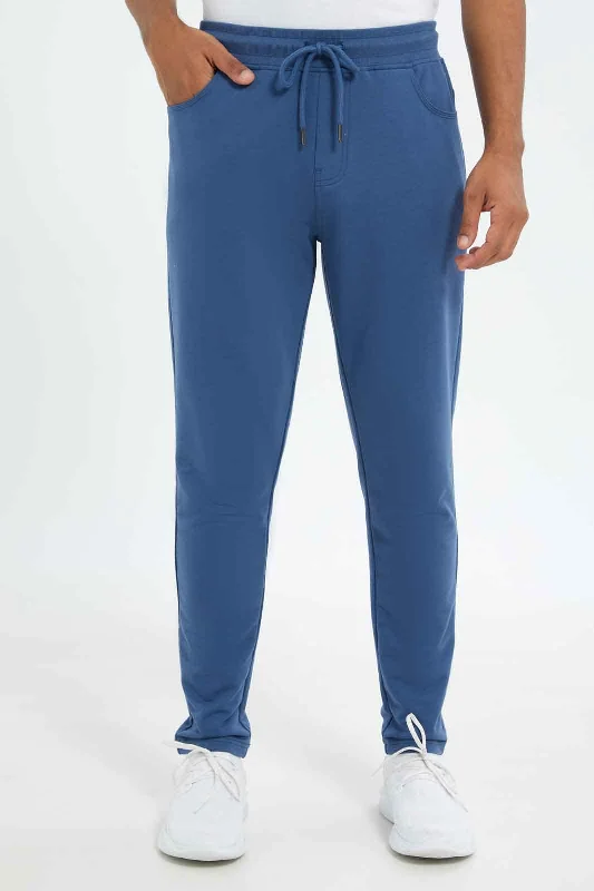 Men Blue Track Pants