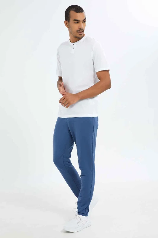 Men Blue Track Pants