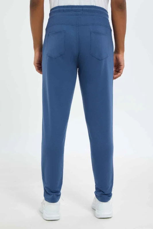 Men Blue Track Pants