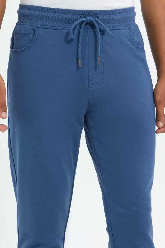 Men Blue Track Pants