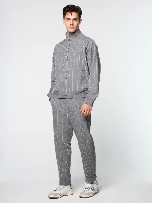 Gessato Suiting Track Pant- Quiet Shade