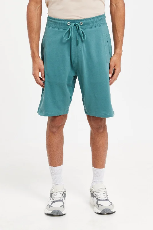 Men Green Active Shorts