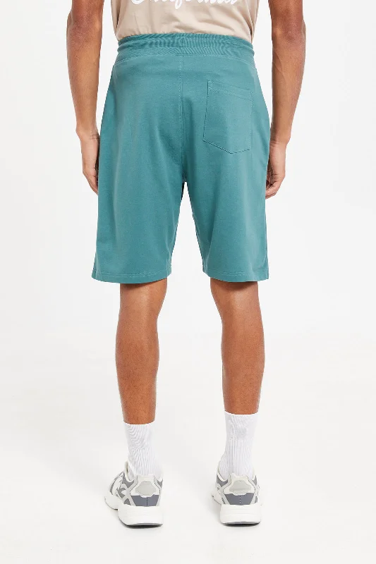 Men Green Active Shorts