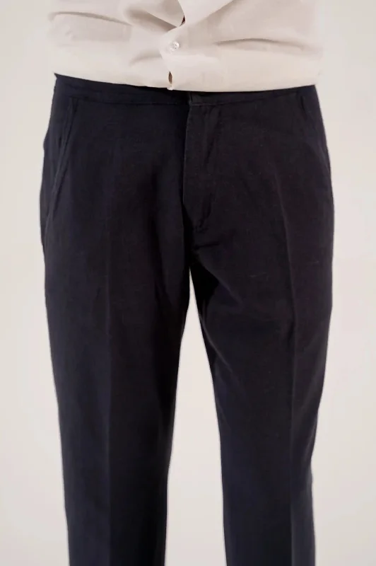 LINEN TURN-UP PANTS