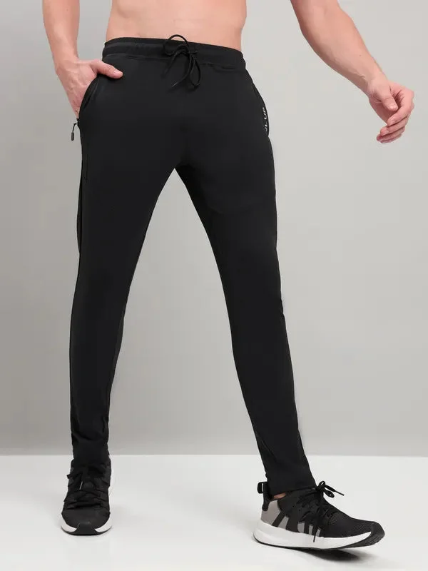 Men Solid Slim Fit Trackpants with TECHNO DRY