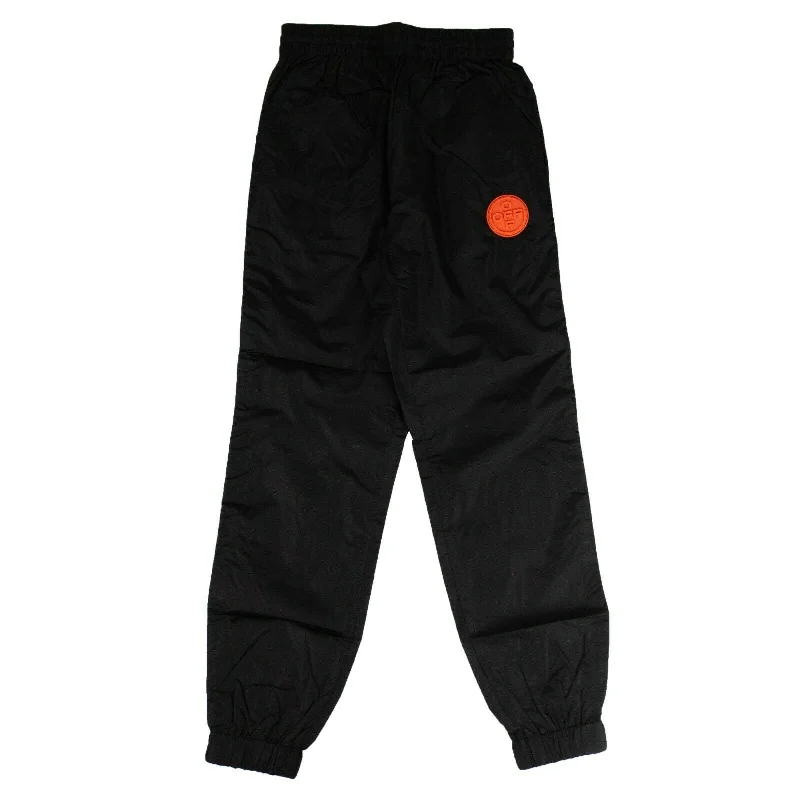 Men's Black Logo Patch Track Pants