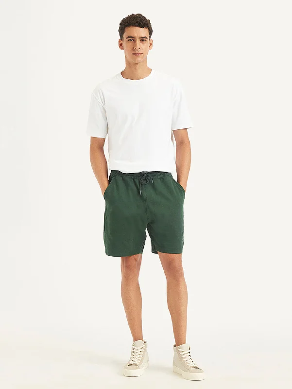 Men's Green Regular Fit Shorts