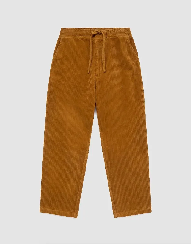 Men's Kurt Trouser In Caramel Cord