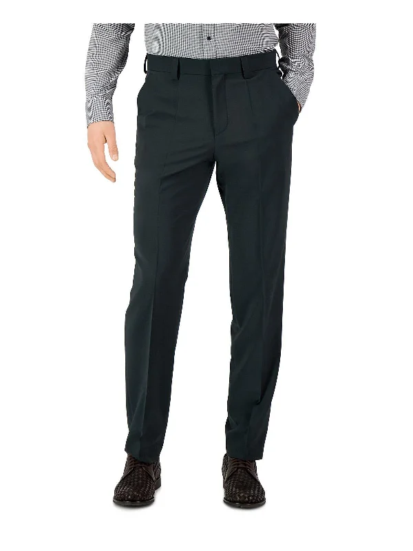 Mens Wool Blend Super Flex Suit Pants