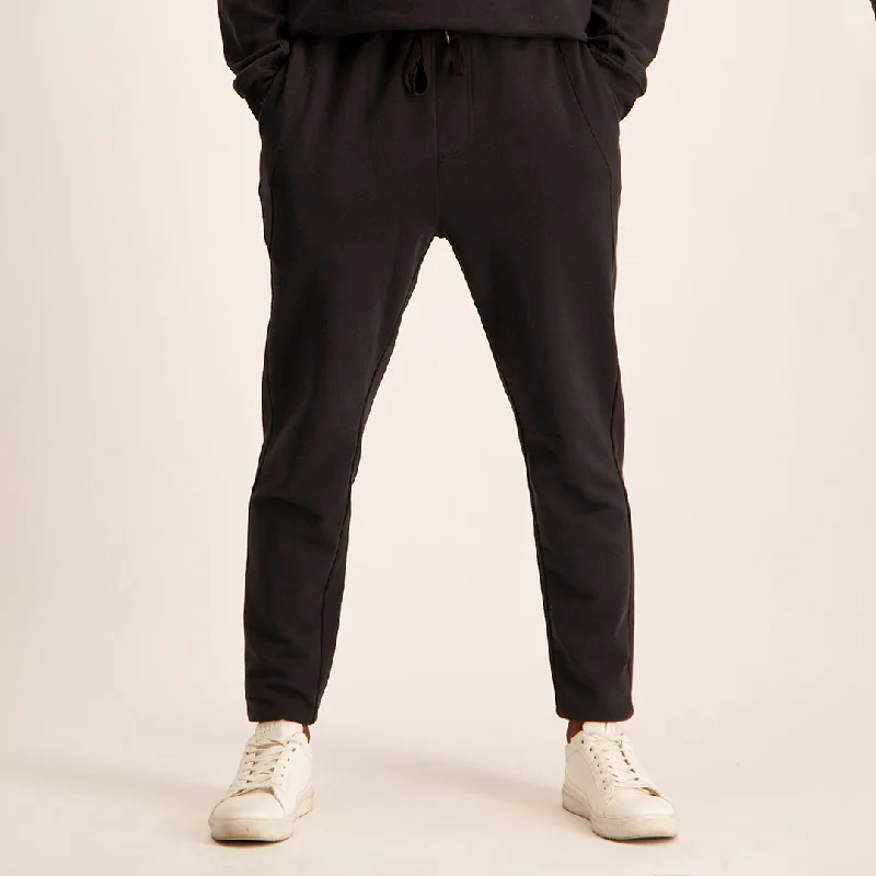 MENS ZAFF BLACK BRUSHED FLEECE JOGGER (CORE)