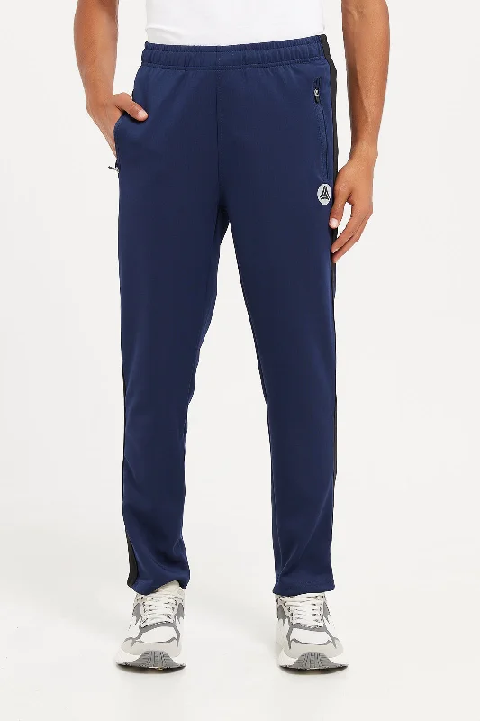 Men Navy Active Pants