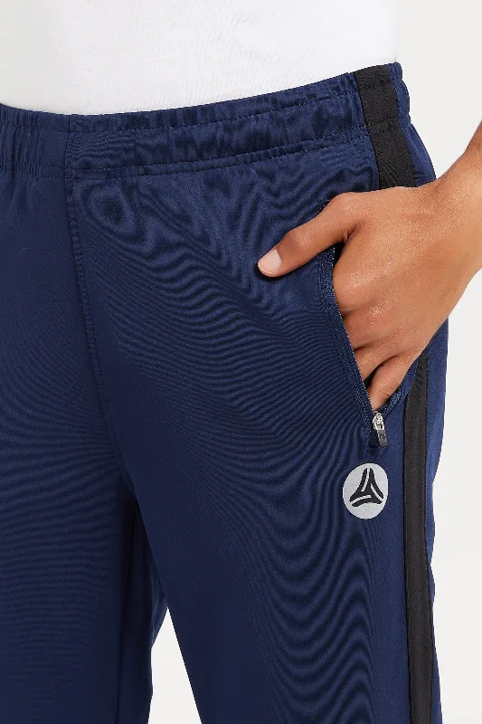 Men Navy Active Pants