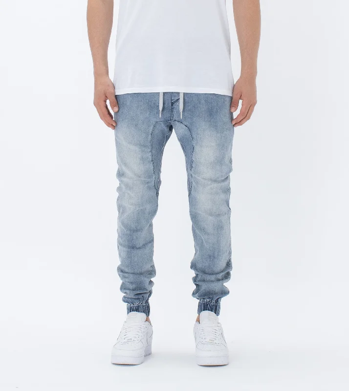 Sureshot Denim Jogger Mid Blue