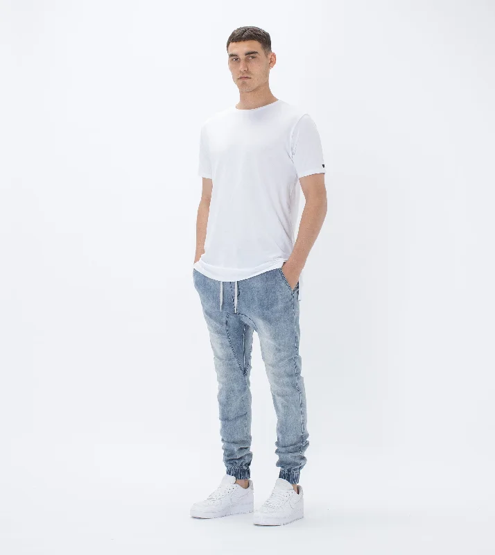 Sureshot Denim Jogger Mid Blue