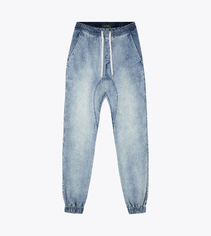 Sureshot Denim Jogger Mid Blue