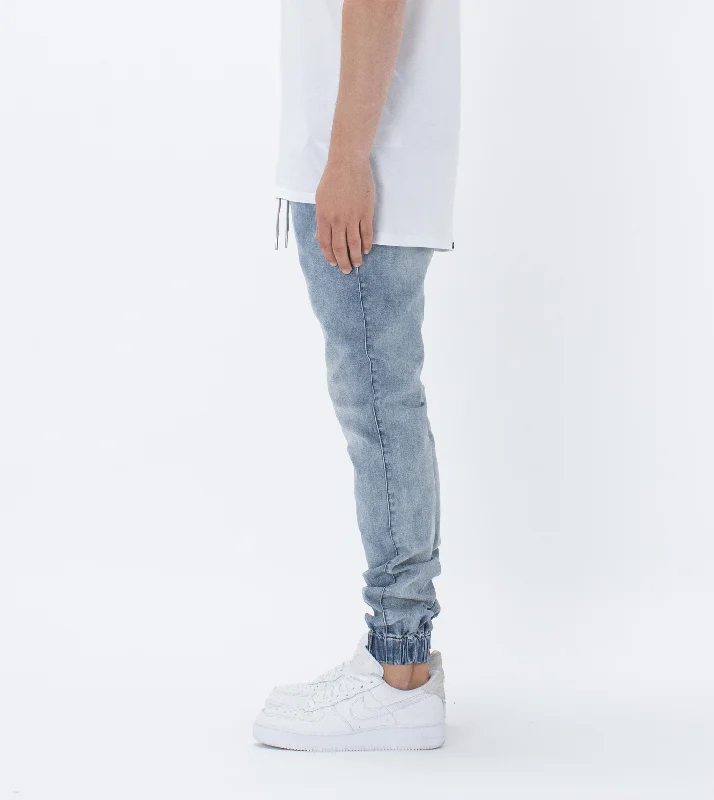 Sureshot Denim Jogger Mid Blue